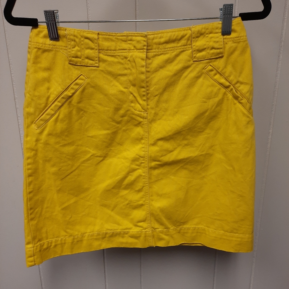 J. Crew Yellow Mini Skirt Size 2